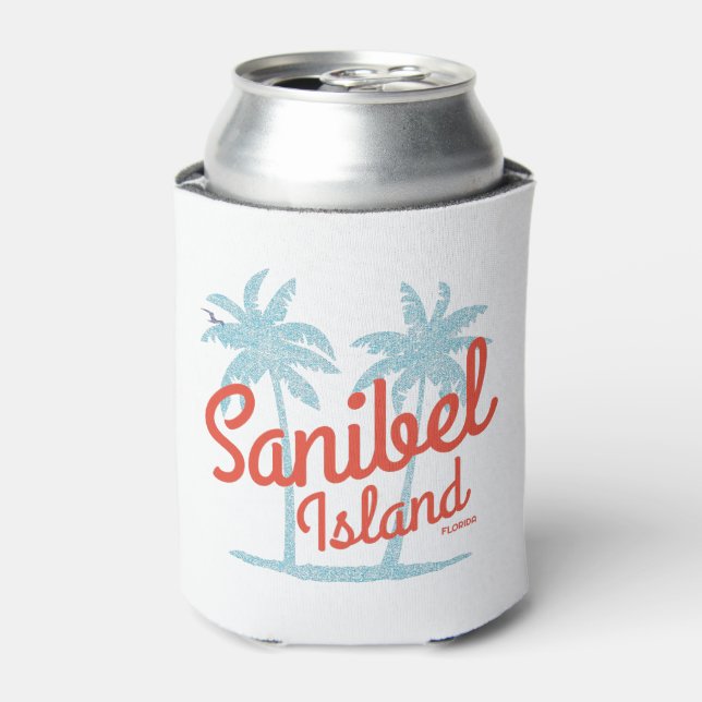 Porta-lata Sanibel Island Florida Golfo Coast Souvenir (Can Front)