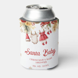 Porta-lata Santa Baby Holiday Winter Christmas Baby Shower