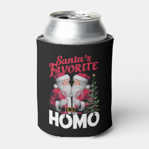 Porta-lata Santas Favoritas Homo Gay Natal do Orgulho LGBTQ