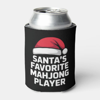 Porta-lata Santa's Favorite Mahjong Player Christmas Game