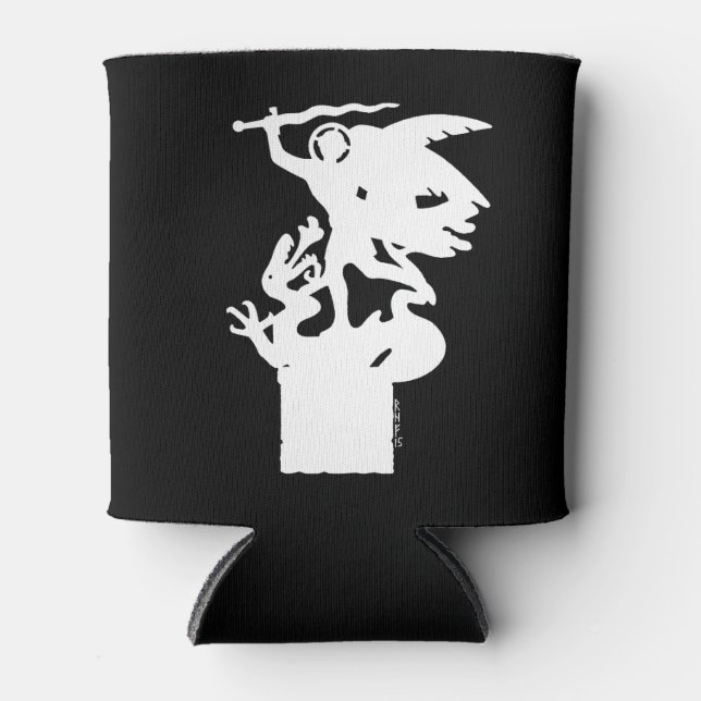 Porta-lata Santo Michael e Dragon (em branco) (Frente)