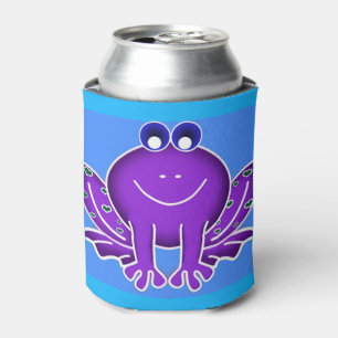 Porta-lata sapo roxo de sorriso