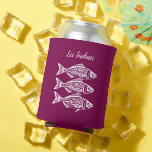 Porta-lata Sardinhas- Havaí- Cor do Núcleo do Pescador-Vinho