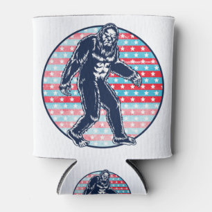 Porta-lata Sasquatch Patriótico Retroativo  4 de julho Pé G