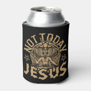 Porta-lata Satã Satânica de Baphome Hoje Não Hoje Jesus Tank
