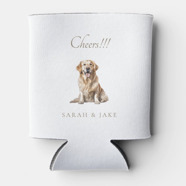 Porta-lata Saúde! Casamento Pet Personalizado de Napkins (Frente)