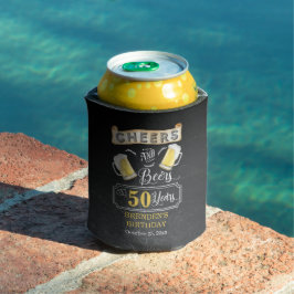 Porta-lata Saúde e Cerveja a 50 anos de Festa de aniversário