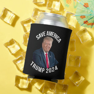 Porta-lata Save America Trump 2024 Presidente Donald J. Trump