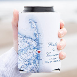 Porta-lata Sea Bright New Jersey Weding Favor Beber