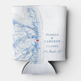 Porta-lata Sea Bright New Jersey Weding Favor Coozie
