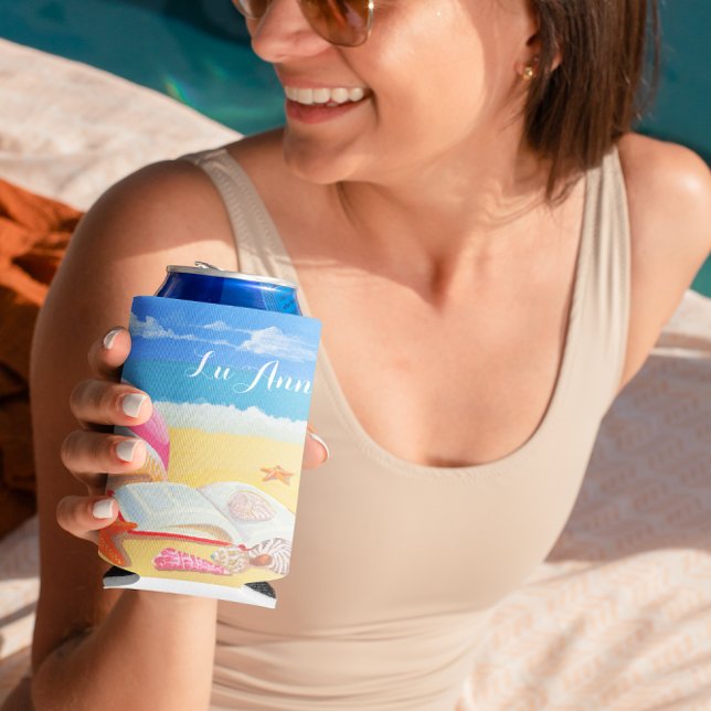 Porta-lata Seashore Personalizado Capa Arrefecer (Criador carregado)