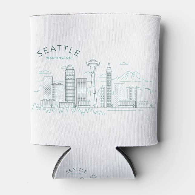 Porta-lata Seattle Skyline Stroke (Frente)
