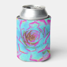 Porta-lata Sedum Rosette Quente Rosa e Azul Suculente