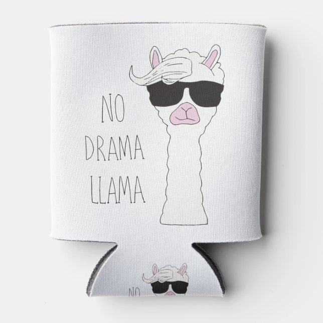 Porta-lata Seja um Não Drama Llama Art Cartoon Art Llama Art  (Frente)