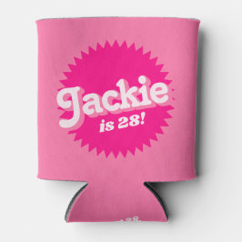 Porta-lata Selo Retro Malibu Rosa Rosa Rosa | Aniversário