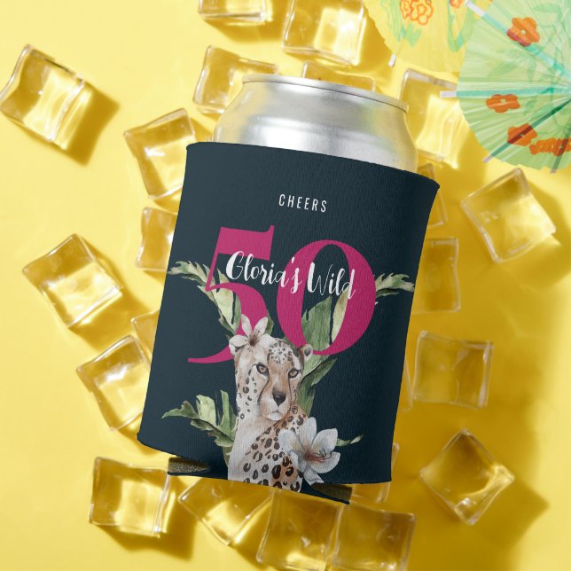 Porta-lata Selva Selvagem Leopardo Rosa 50º Aniversário (Verão in situ)