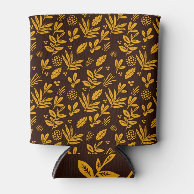 Porta-lata Sem Costura Floral: Design de Têxtil Perfeito (Frente)