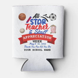 Porta-lata Semana de Apreciação do Professor Todos os Nomes d