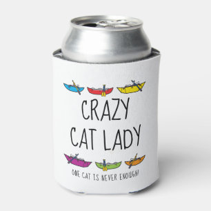 Porta-lata Senhora louca Divertimento Cataraft do gato