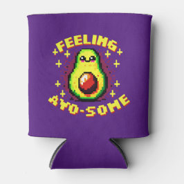 Porta-lata Sentimento Avo-some - Engraçado Pixel Art Avocado 