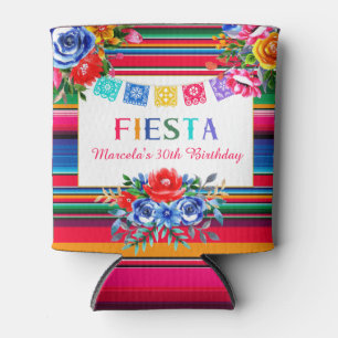 Porta-lata Serape Colorido de Fiesta Mexicana e Floral