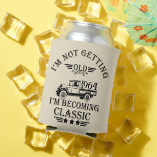 Porta-lata Sessenta festas de aniversário de safra personaliz