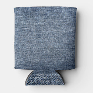Porta-lata Shabby denim: textura azul de jeans