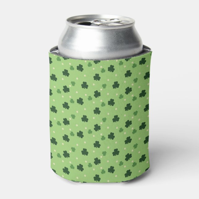 Porta-lata Shamrock Pattern Can Cooler (Can Front)