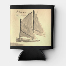 Porta-lata Sharpie Schooner Sailboat - Bebida Can Cooler