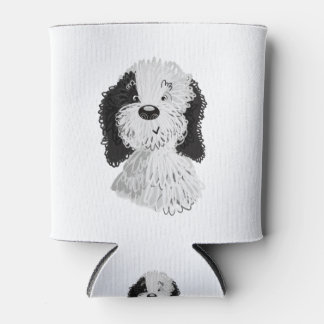 Porta-lata Sheepadoodle hand drawn illustration