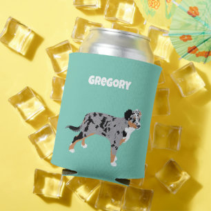 Porta-lata Shepherd Aussie Dogs pode Capa