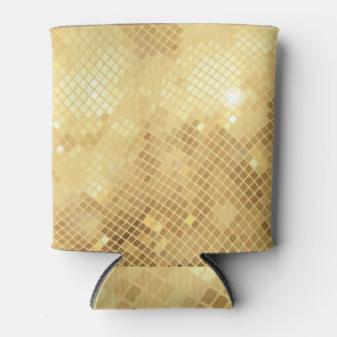 Porta-lata Shimmering Douradas Ondas: Textura Mosaica