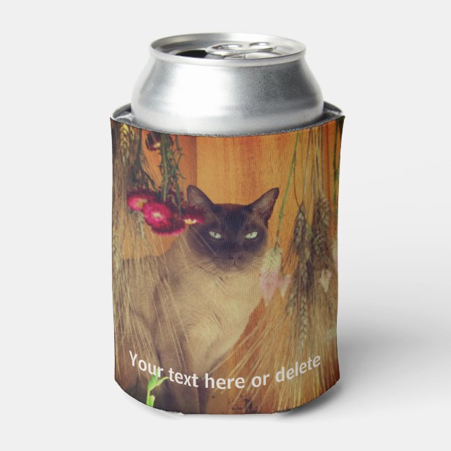 Porta-lata Siamese Cat Personalizado (Can Front)