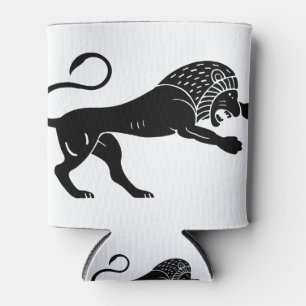 Porta-lata Silhueta de Leão Felino de Gato Grande de África