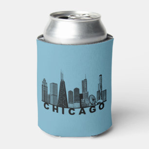 Porta-lata Silhueta do Horizonte de Chicago 