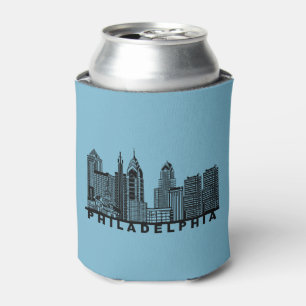 Porta-lata Silhueta do Horizonte de Filadélfia 