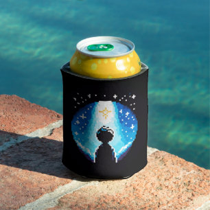 Porta-lata Silhueta Espantosa - Dreamel Pixel Art Night Sky
