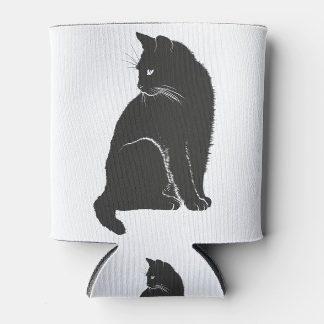 Porta-lata Silhute de sombra de gato (Frente)