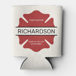 Porta-lata Símbolo de logotipo vermelho de bombeiro personali