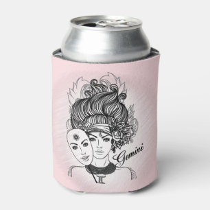 Porta-lata Símbolo Zodiac - Lady Gemini Mascarada e Sinal Ro