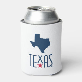 Porta-lata Símbolos do Texas, Texas, marinho azul