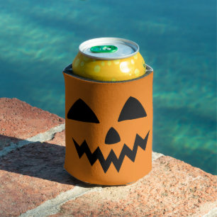 Porta-lata Simples Abóbora do Halloween encara a festa do fan