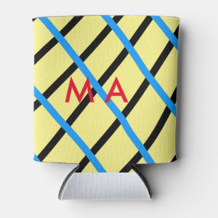 Porta-lata Simples monograma adicione seu nome com letra míni