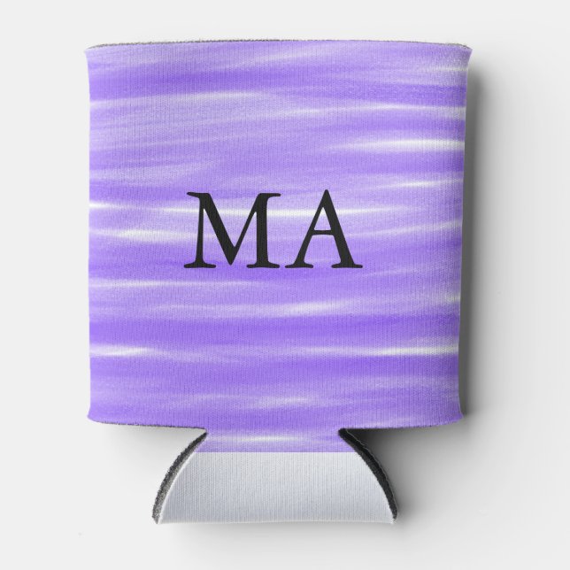 Porta-lata Simples monograma adicione seu nome com letra míni (Frente)