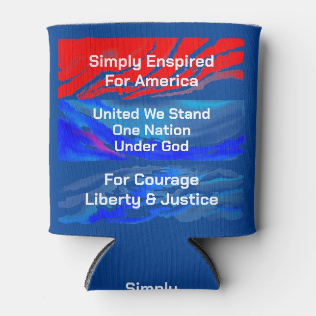 Porta-lata Simplesmente Empenhado Para A Nação América Um (Frente)
