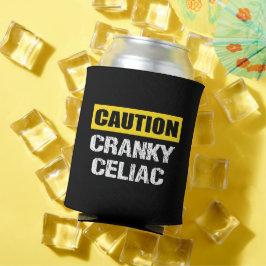 Porta-lata Sinal de Aviso de Celiac Engraçado de Causa