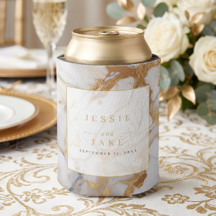 Porta-lata Sinal de boas-vindas de casamento de mármore branc