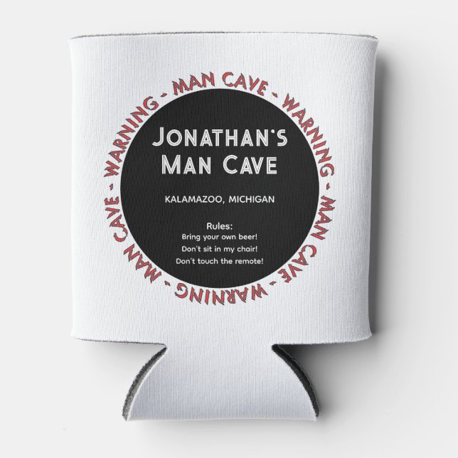 Porta-lata Sinal de Caverna Personalizada com Regras (Frente)