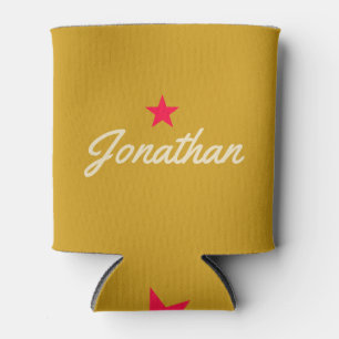 Porta-lata Sinal de Estrela Vintage Ócre Dourado de Meados do