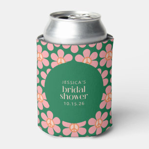 Porta-lata Sinal de Paz Flor Verde Rosa Chuveiro de Noiva Per